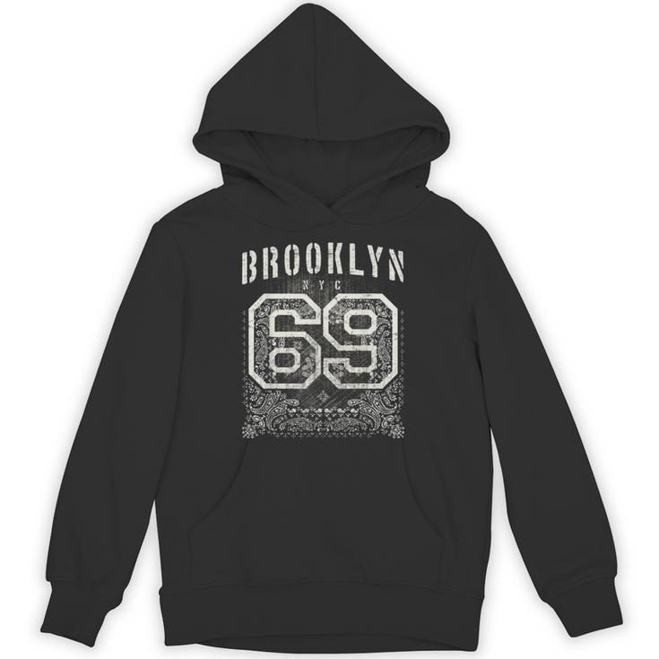 ブルックリン ニューヨーク バンダナスタイル アンティーク調tシャツ パーカー