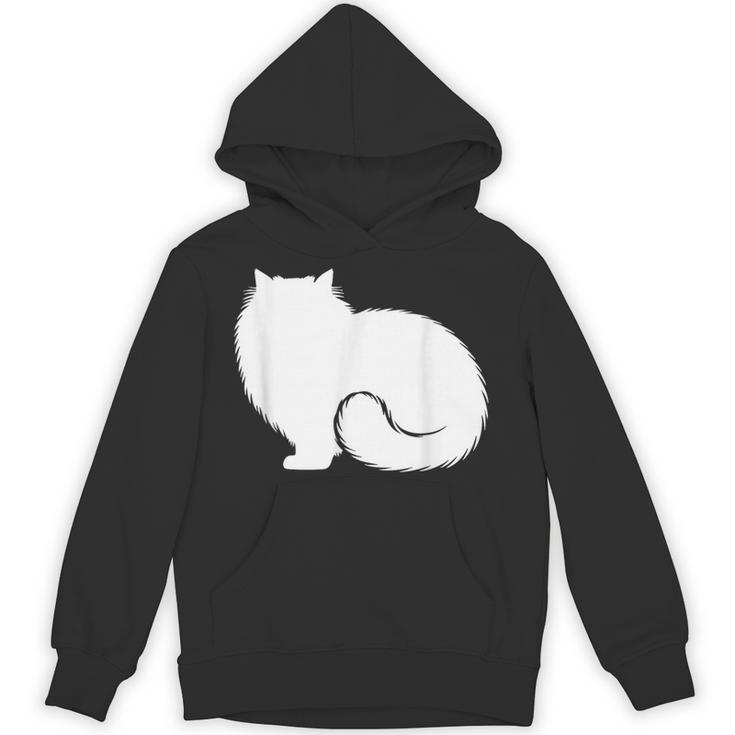 ペルシャ猫のふわふわした座り姿 Persian Cat Fluffyittingilhouette パーカー