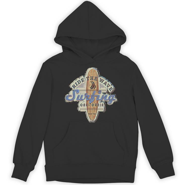 ロングボードサーフボードサーフィンサーファーレトロヴィンテージカリフォルニアusa 長袖tシャツ パーカー
