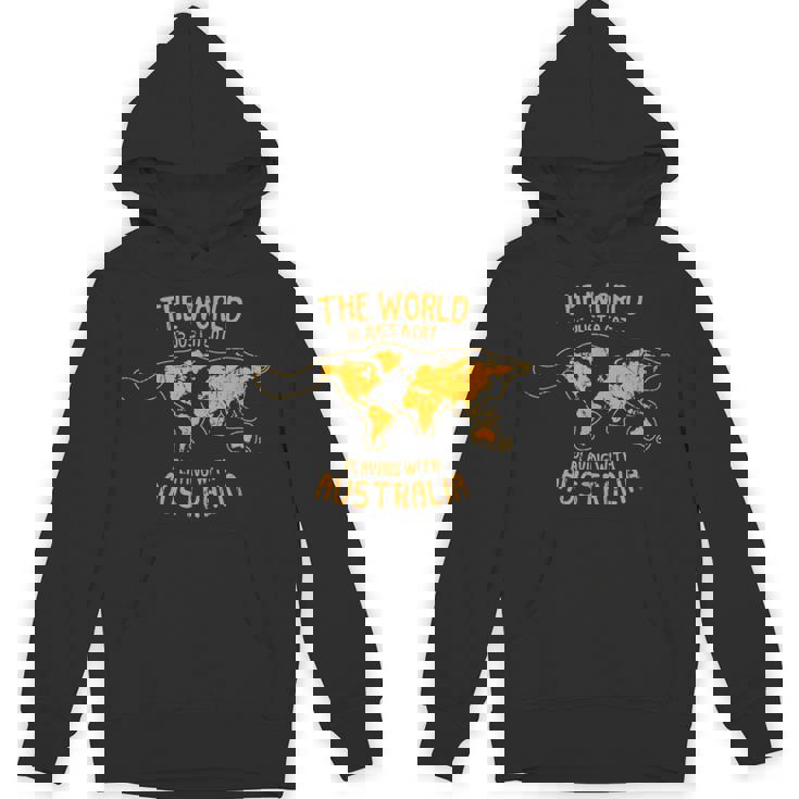 世界はオーストラリア オーストラリアで遊ぶ猫 パーカー