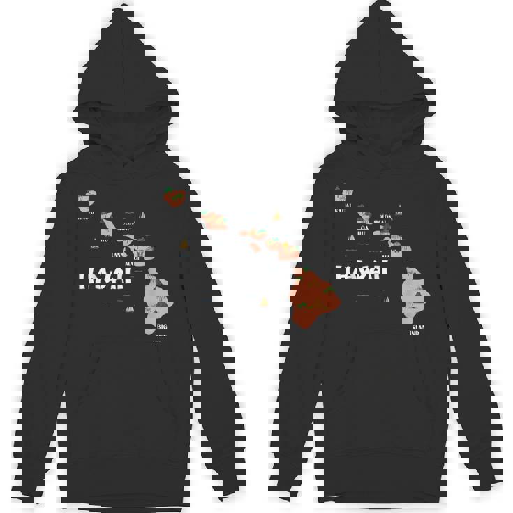 地図 ヴィンテージ お土産 ハワイ諸島 パーカー