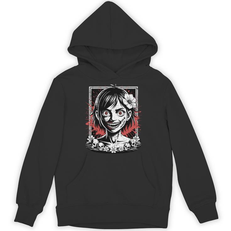日本のゴス 不気味なエモ Y2k 日本ホラー アニメ 漫画 長袖tシャツ パーカー