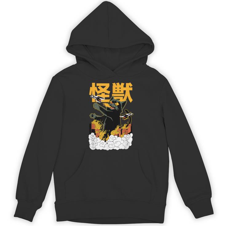 猫 怪獣 面白いtシャツ ネコ にゃんこ 文字入り メンズ おもしろ 面白い 服 おもしろグッズ かわいいイラスト ネタ パーカー