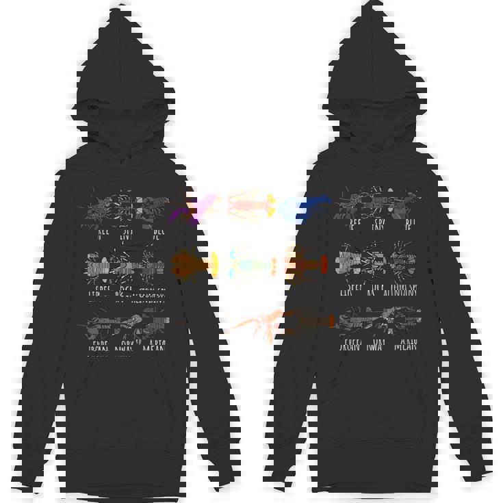 異なるタイプのロブスター種チャート海洋生物学 パーカー