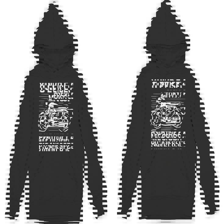 精神科医の外にバイクが停まっているのを見たことはありません 長袖tシャツ パーカー