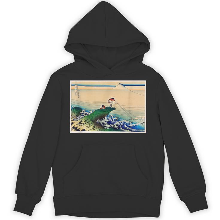 葛飾北斎 富嶽三六景 名作アート 絵画 メンズ レディース 面白い 服 美術 おもしろ 釣り人 パーカー