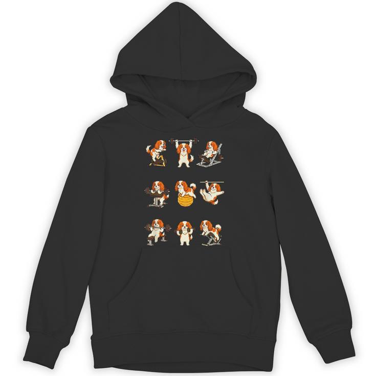 面白いtシャツ 犬 キャバリア 筋トレ ジム イヌ グッズ かわいい おもしろtシャツ 面白い 服 ネタ パーカー