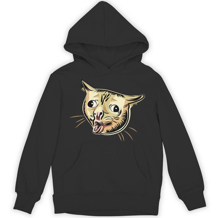 面白い咳き猫のミーム パーカー