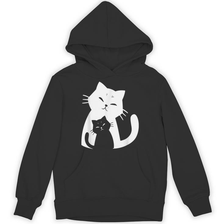 黒猫と白猫 パーカー