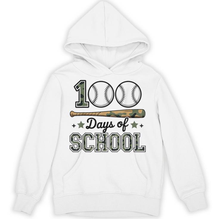 100 Days Of School Baseball Camo Boys School Teacher Unisex Hoodie