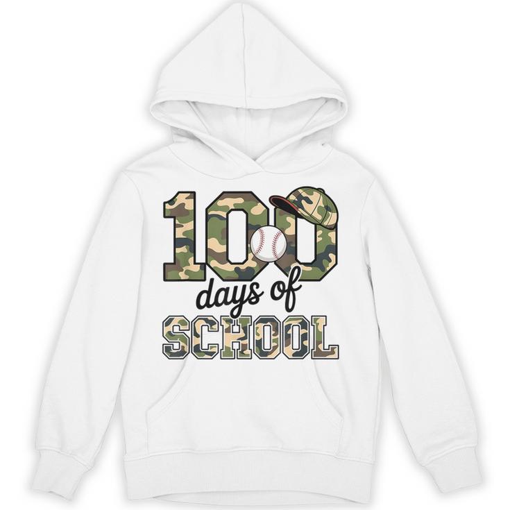 100 Days Of School Camo Baseball Camouflage For Kids Unisex Hoodie 100 Days Of School Camo Baseball Camouflage For Kids Unisex Hoodie