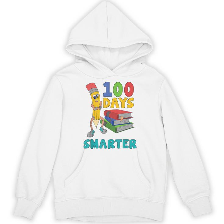 100 Days Smarter Teacher Student Books 100th Day Of School For Men Women Kids Unisex Hoodie