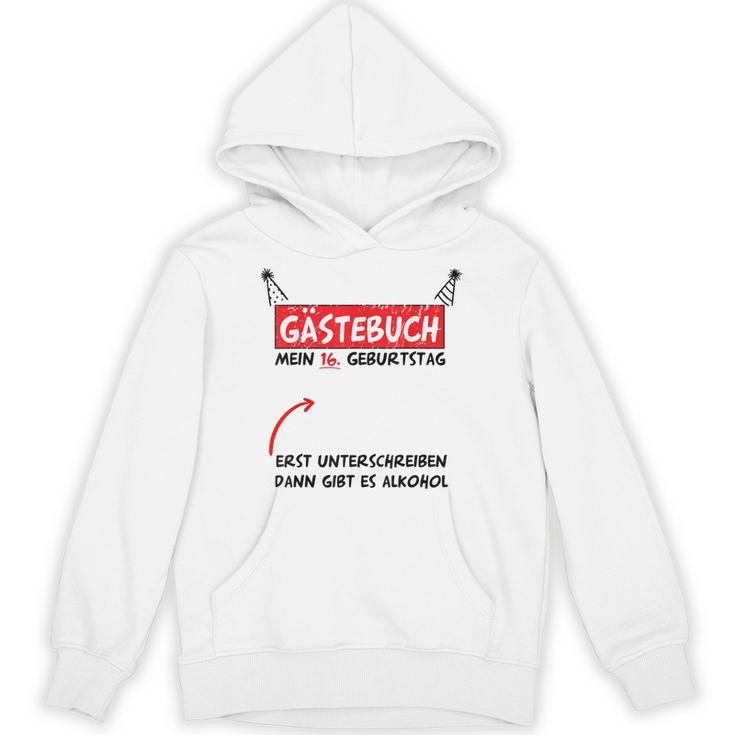 16th Birthday Boy Girl Party Guest Book Unisex Hoodie