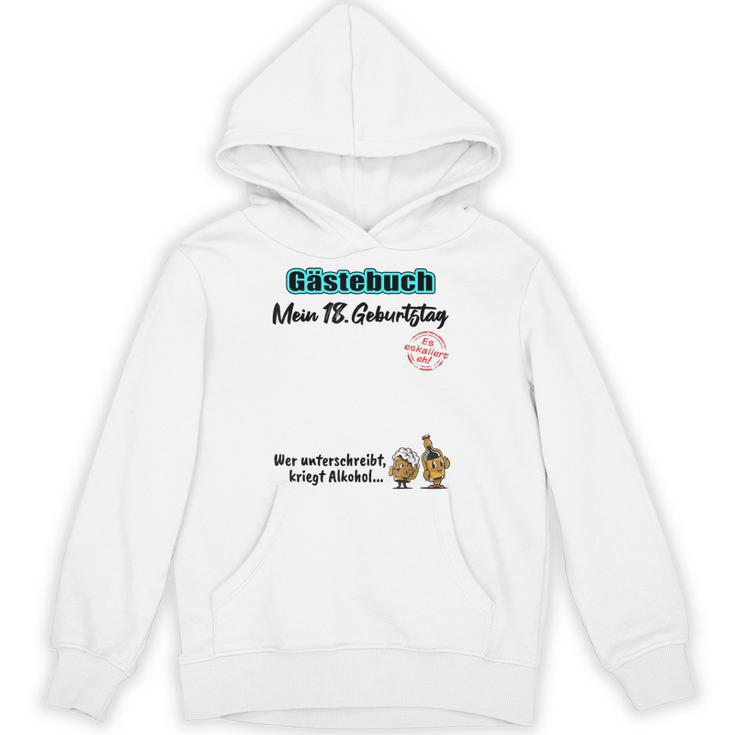 18th Birthday Guest Book 18 Years Girl Boy Unisex Hoodie