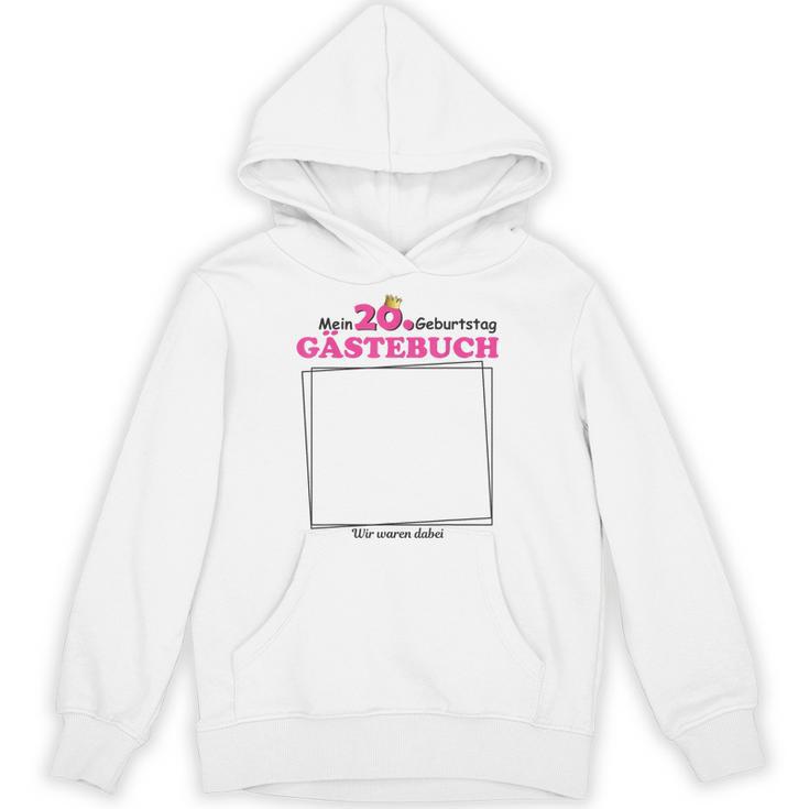 20th Birthday Guest List Party Guest Book Girls Women Unisex Hoodie