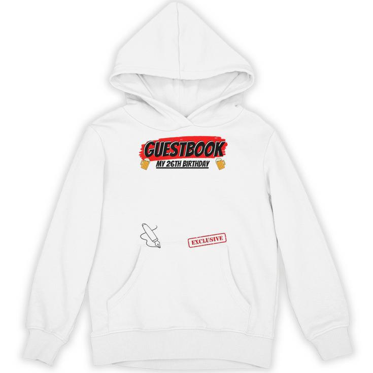 26 Year 26th Birthday Guest Book Unisex Hoodie