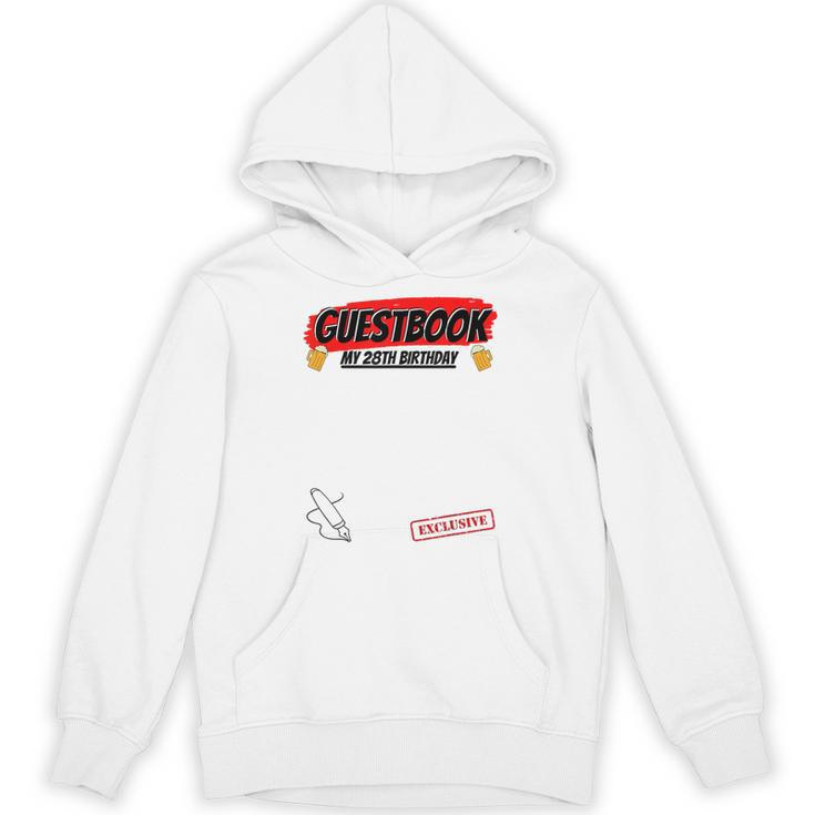 28 Year 28th Birthday Guest Book Unisex Hoodie