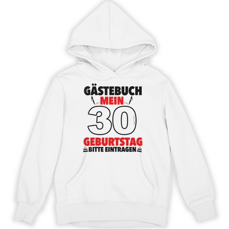 30th Birthday Party Guest List Guest Book 30th Birthday Unisex Hoodie
