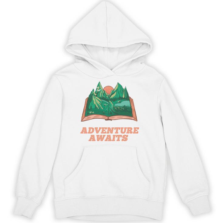 Adventure Awaits a Idea For Book Lovers Unisex Hoodie