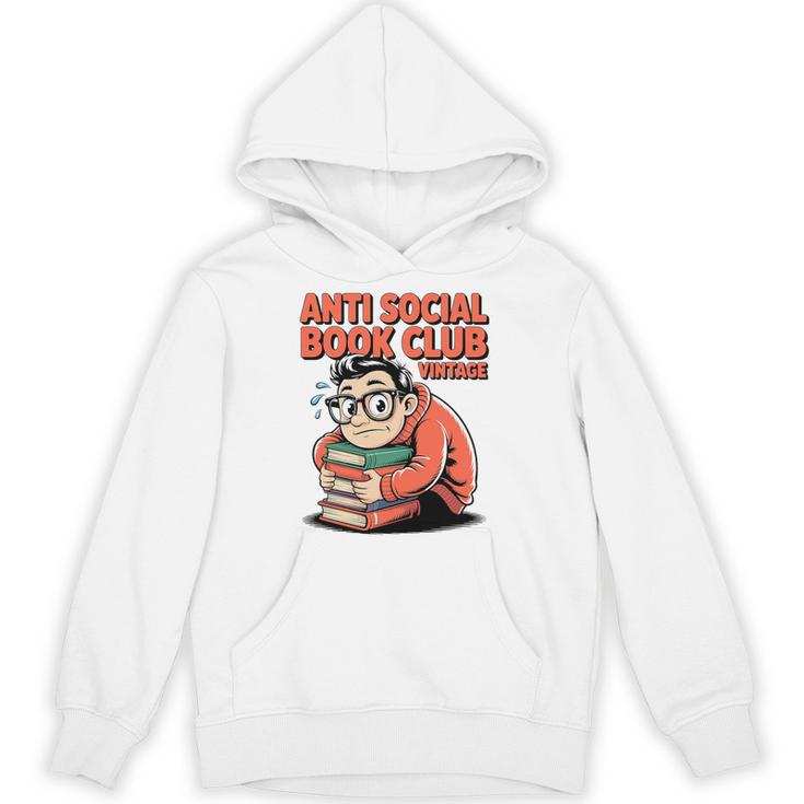 Anti Social Book Club Vintage Retro Reader Art Premium Tri-Blend Unisex Hoodie