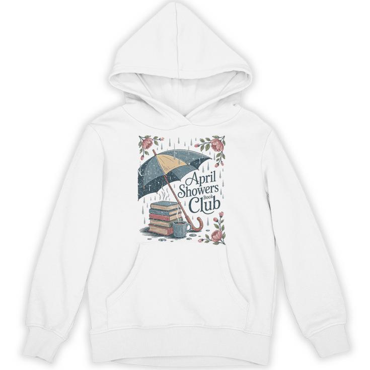 April Showers Book Club Spring Peonies Cozy Hygge Reader Unisex Hoodie