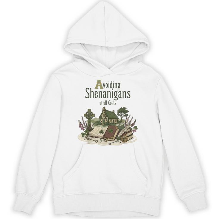 Avoiding Shenanigans Irish St Patricks Day Book Reader Unisex Hoodie