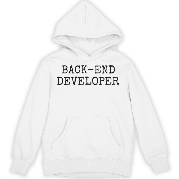 Back End Developer パーカー