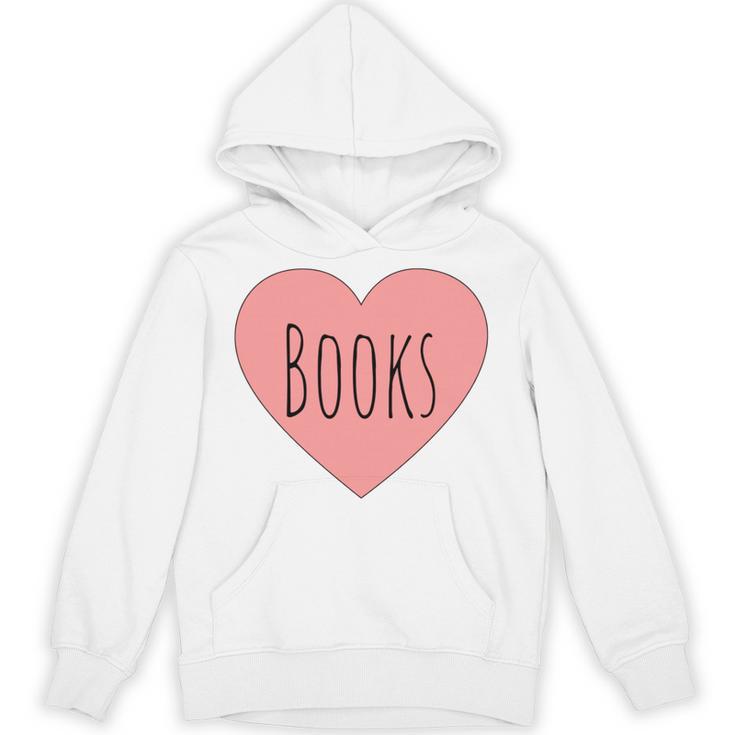 Back To School Heart Love Reading Cute I Love Books Unisex Hoodie