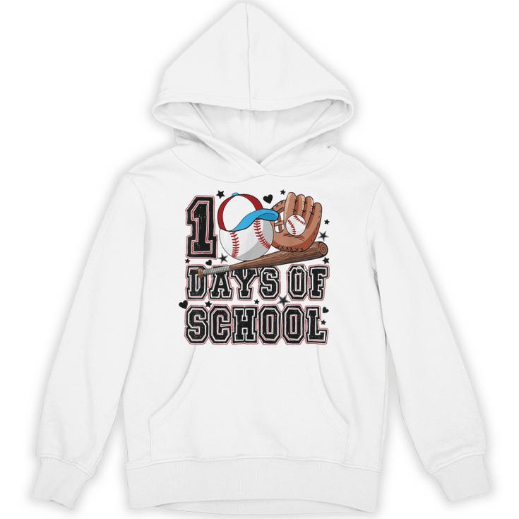 Baseball 100 Days Of School Happy 100th Day Teachers Kids Unisex Hoodie