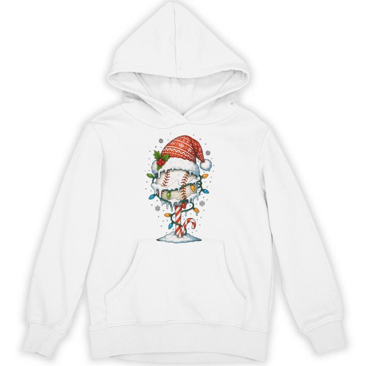 Baseball Christmas Ball Hat Snow Winter Premium Tri-Blend Unisex Hoodie