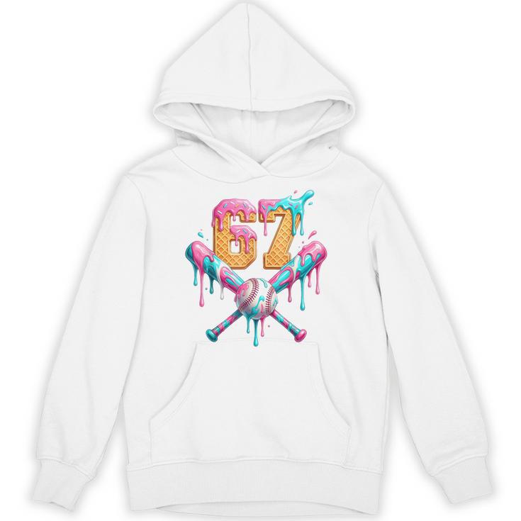 Baseball Drip 67 Six Seven Number 67 Player 67th Birthday Unisex Hoodie
