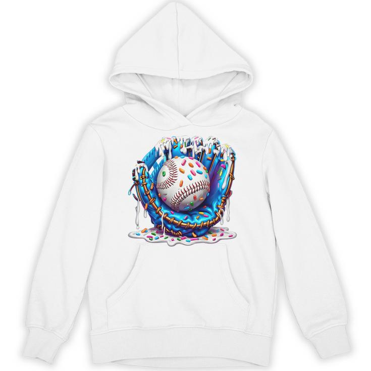 Baseball Drip For Boys Ice Cream Drip Youth Baseball Boys Premium Tri-Blend Unisex Hoodie