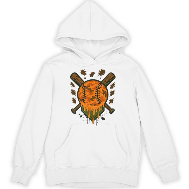 Baseball Drip Ice Cream Dripping Blaze Hunter Orange Camo Unisex Hoodie
