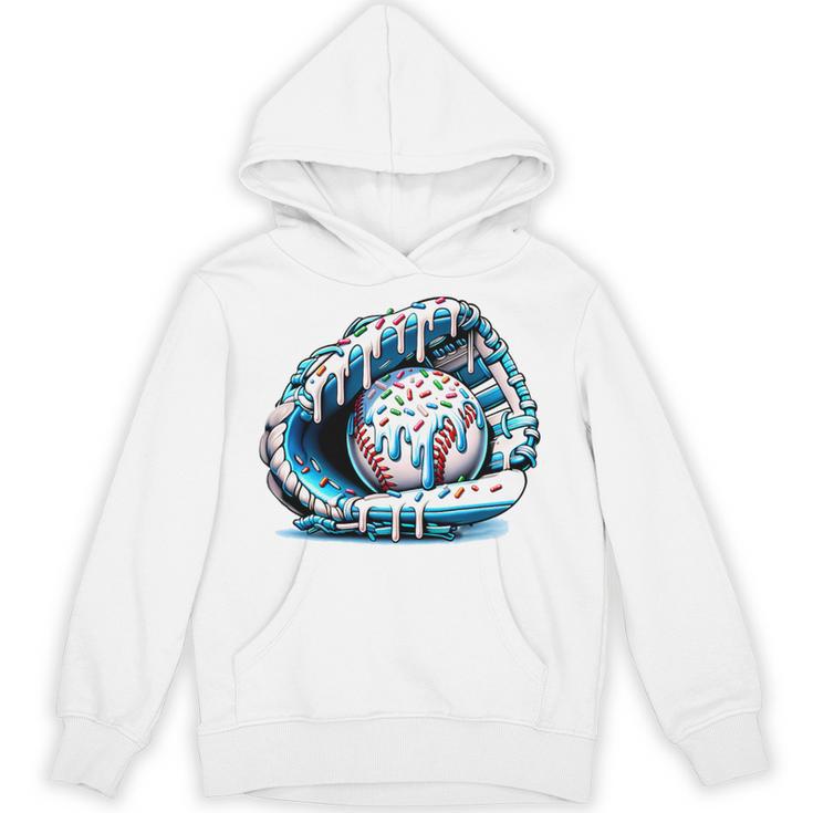Baseball Drip Ice Cream Sprinkles Baseball Glove Premium Tri-Blend Unisex Hoodie