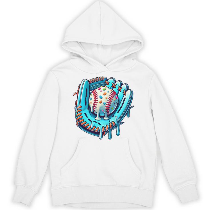 Baseball Drip Ice Cream Sprinkles Baseball Player Premium Tri-Blend Unisex Hoodie