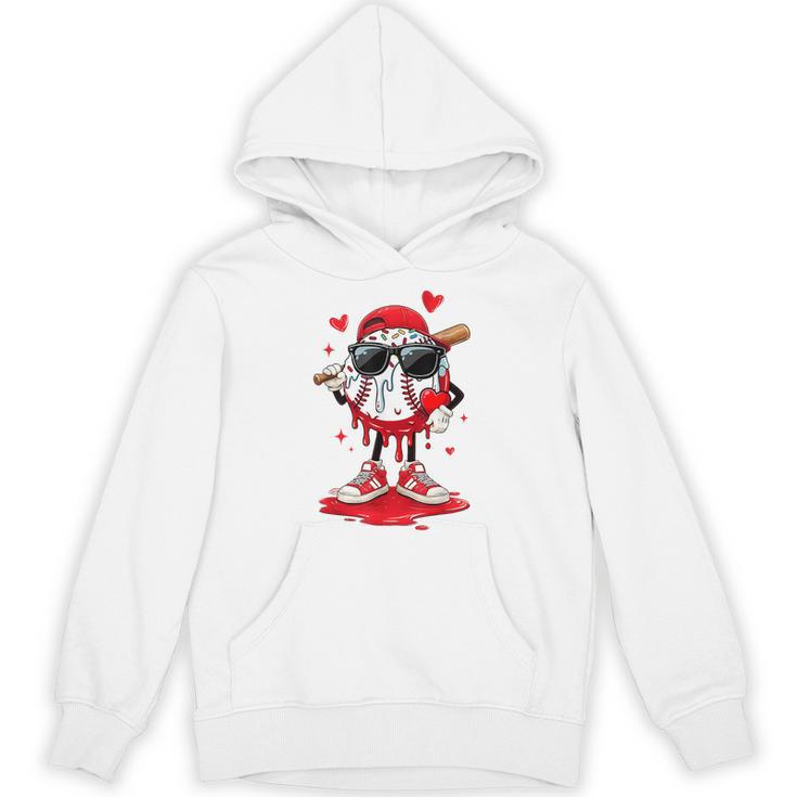 Baseball Drip Ice Cream Sunglasses Boys Youth Kids Valentine Unisex Hoodie
