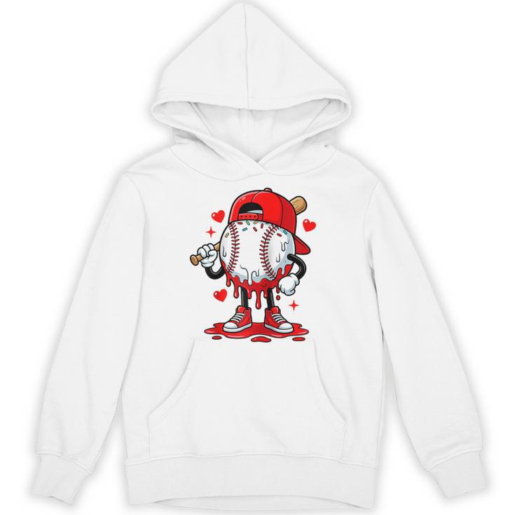 Baseball Drip Icecream Apparel Youth Boy Valentine Raglan Baseball Tee Unisex Hoodie
