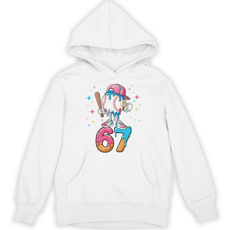 Baseball Drip Number 67 Six Seven Meme Ice Cream Dripping Unisex Hoodie