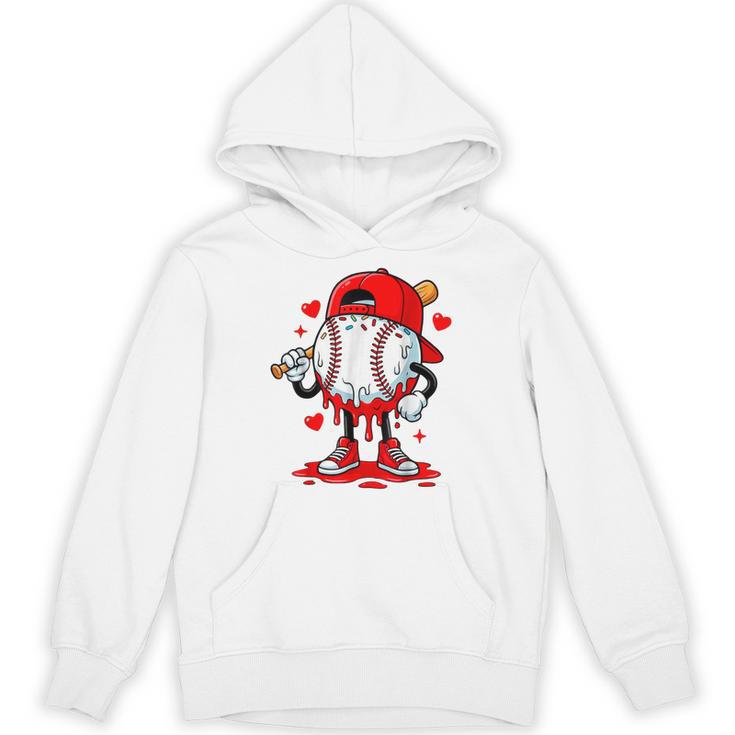 Baseball Drip Valentines Unisex Hoodie