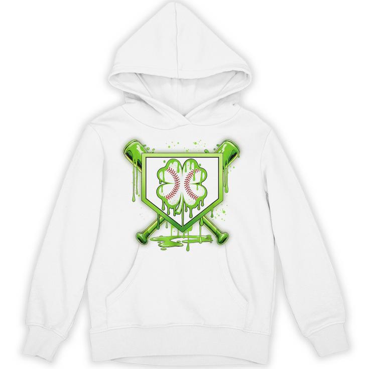 Baseball Icecream St Patrick's Day Lucky Charm Shamrock Drip Unisex Hoodie