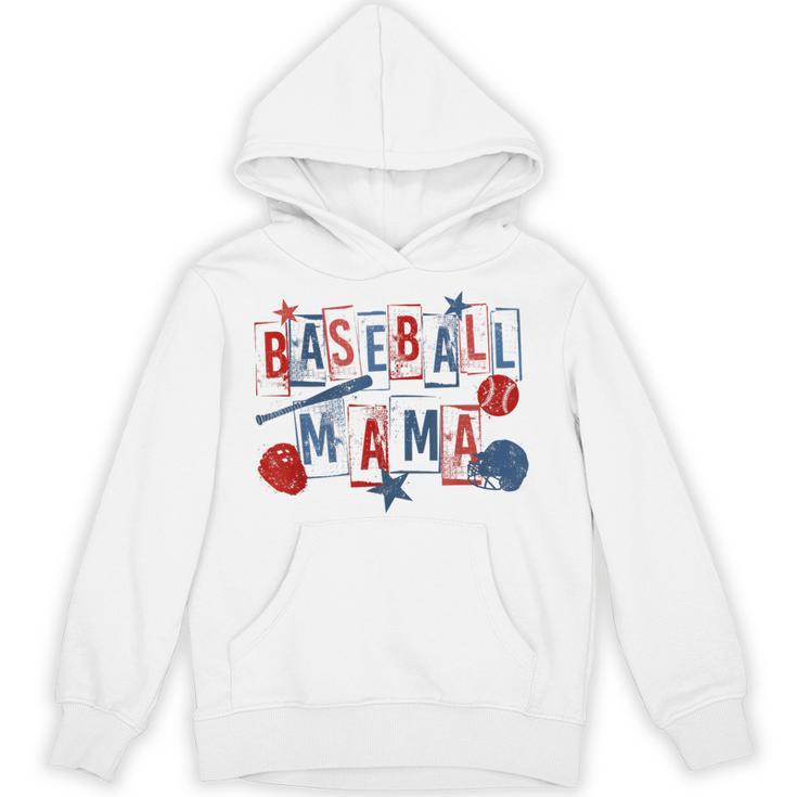Baseball Mama Mom Mother Vintage Game Day Unisex Hoodie