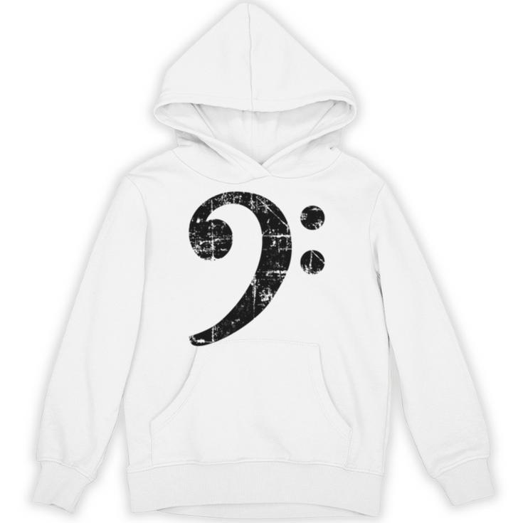 Bass Clef ビンテージブラック左 ベースプレイヤー 長袖tシャツ パーカー