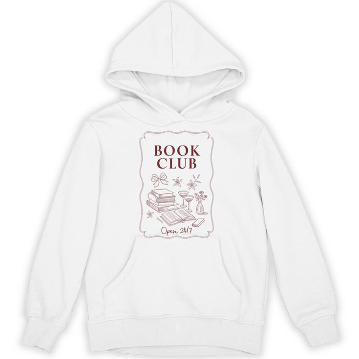 Book Club Open Vintage Aesthetic Books Unisex Hoodie