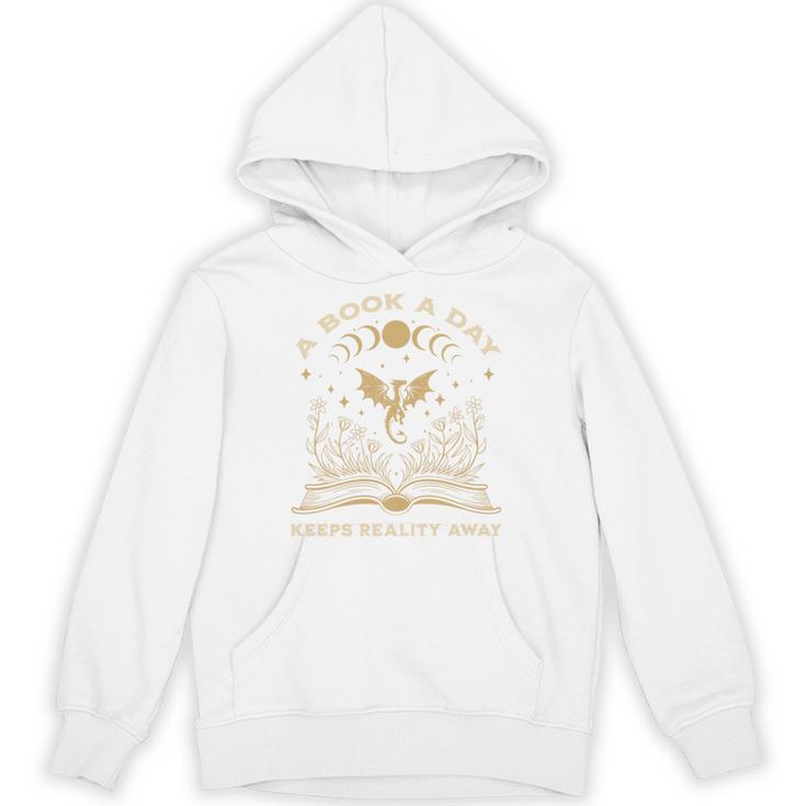 A Book a Day Keeps Reality Away Fantasy Book Lover Premium Tri-Blend Unisex Hoodie