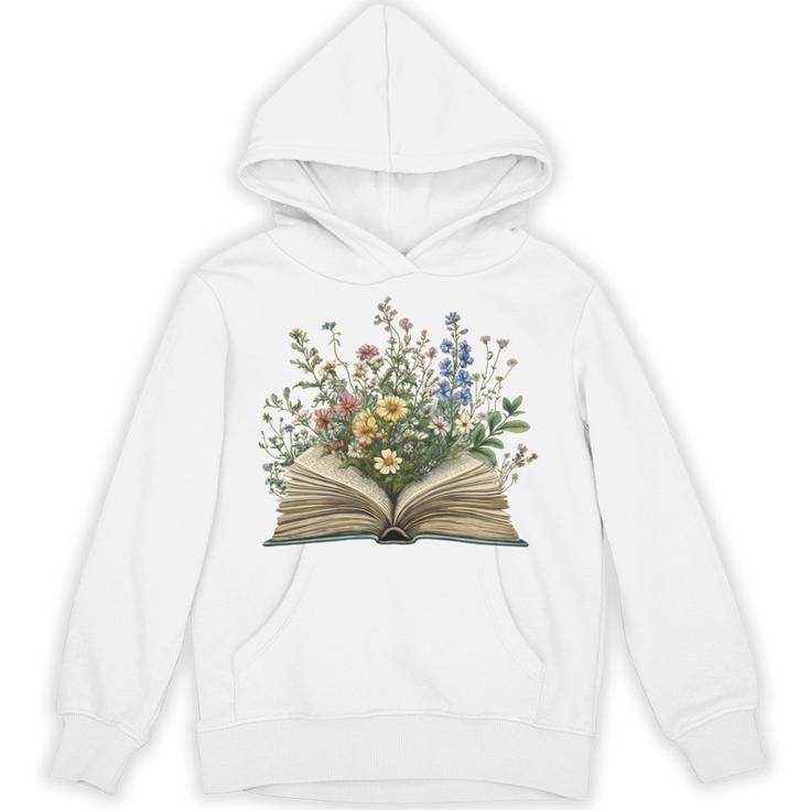 Book Flowers Reading Book Lover Unisex Hoodie