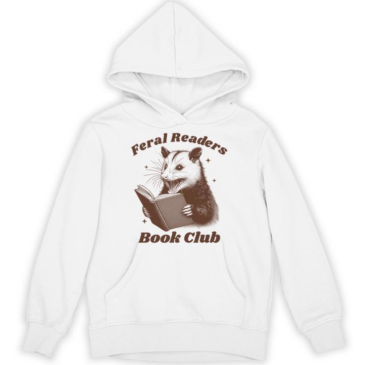 Book Lover Opossum Bookish Reader Feral Readers Book Club Unisex Hoodie