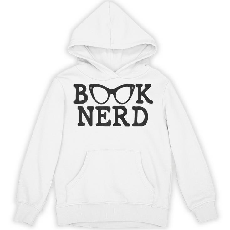 BOOK NERD Glasses Reading Lover Bookworm Teacher Quote Women Unisex Hoodie