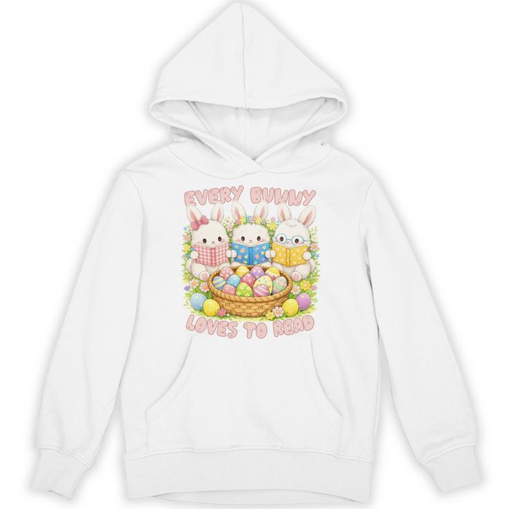 Book Reading Lover Easter Bookish Every Bunny Loves To Read Unisex Hoodie