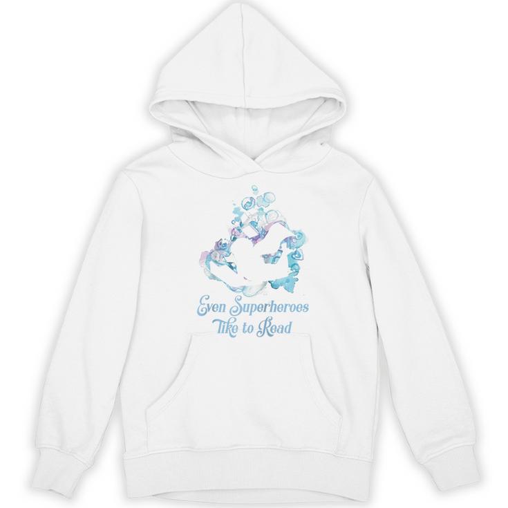 Book Reading Superheroes Like To Read Raglan Baseball Tee Unisex Hoodie
