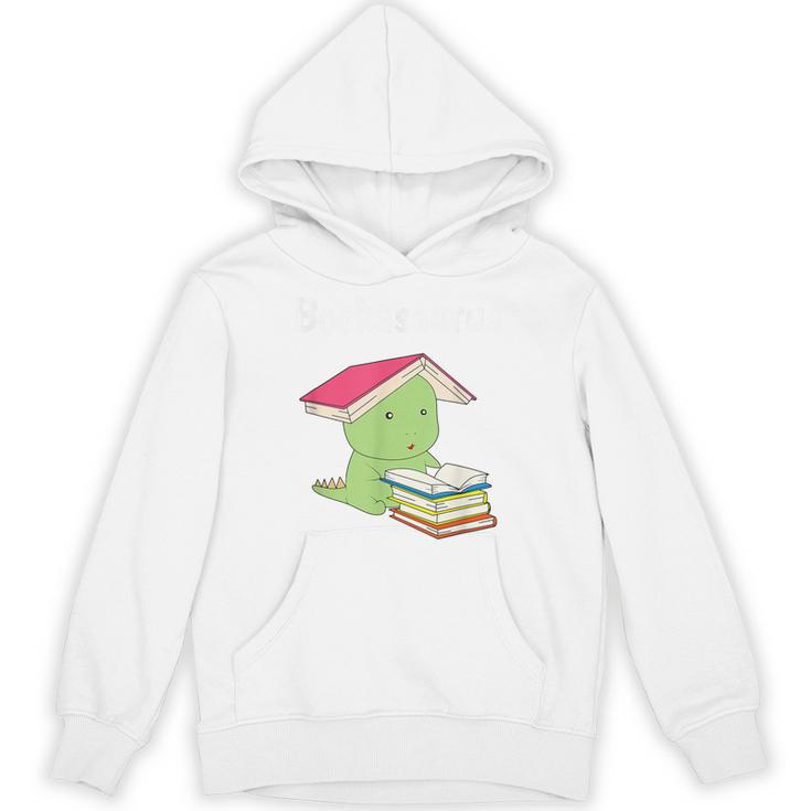 Bookasaurus T-Rex Reading Dinosaur Book Pun T Shirt Unisex Hoodie
